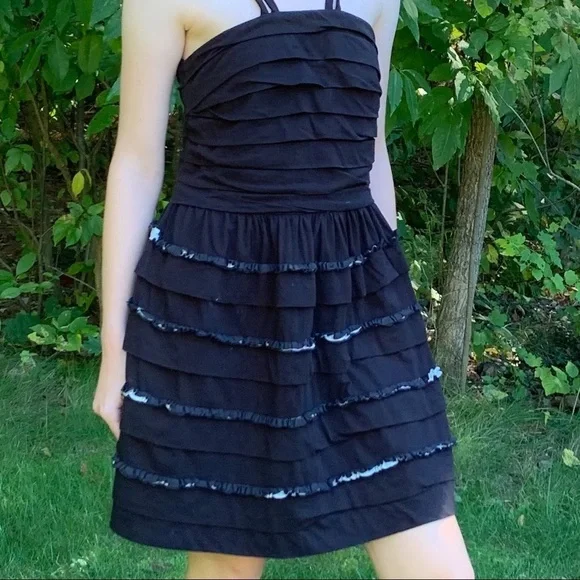 Anthropologie Leifsdottir Ruffle Bandage Dress, M. - Picture 2 of 9